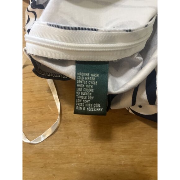 Lauren Ralph Lauren Women Navy/white Floral Print Capri Ankle Pants 10 Stretch - Picture 11 of 12